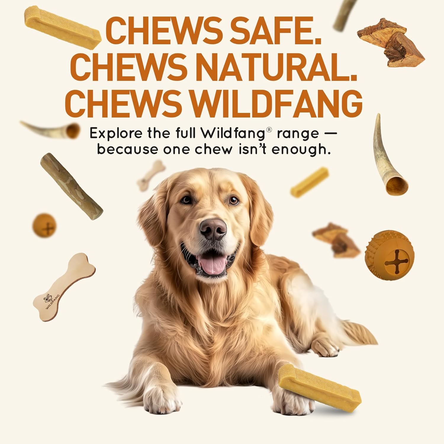 Wildfang® Yak-Käse Kauspielzeug Hund, XX-Groß für Hunde über 45 kg – Zahnpflege-Stick, Hart wie Himalaya Yak-Käse, Churpi-Stil Käse-Sticks, Hundeleckerli & Welpen-Training, ca. 206 g, 6er Pack