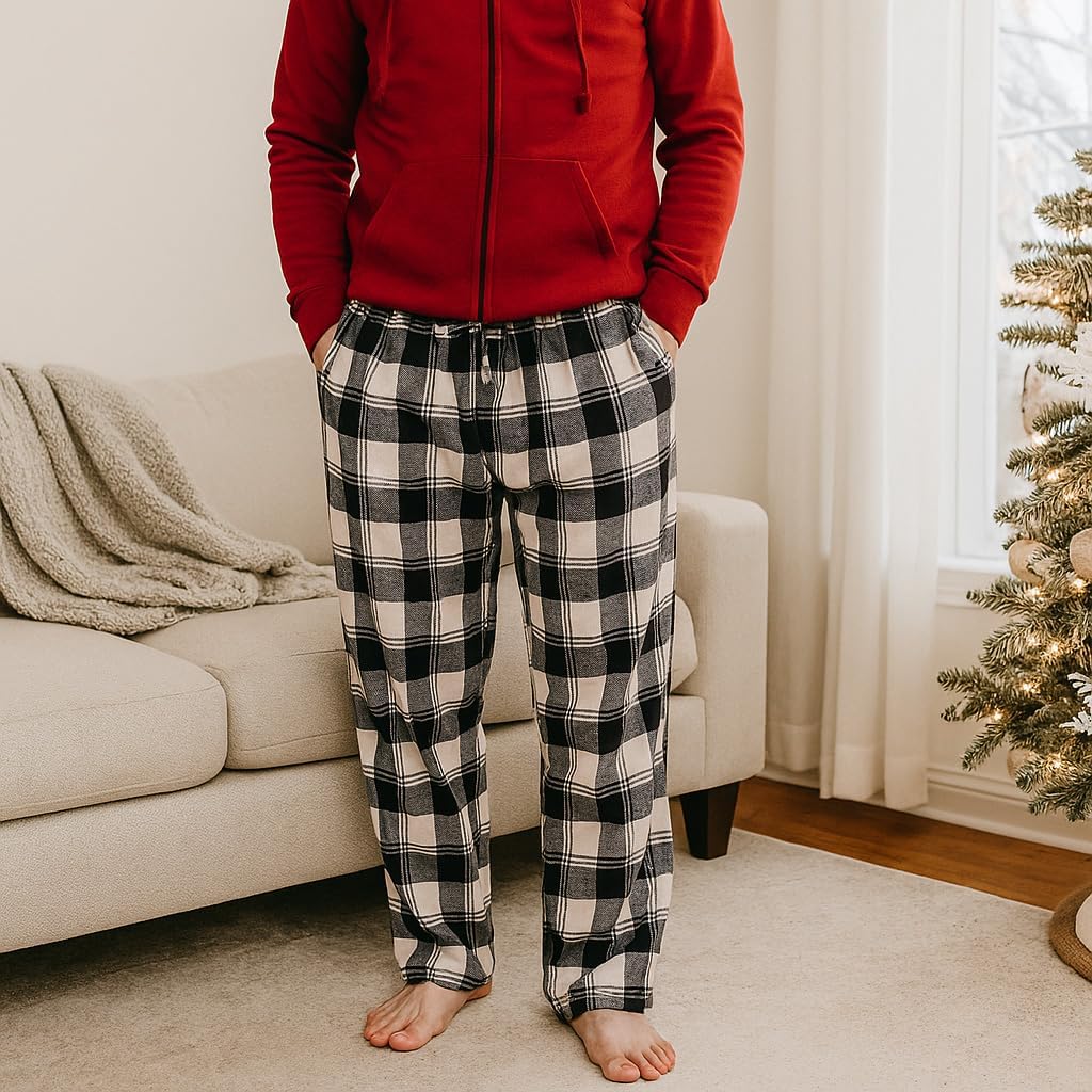 Different Touch 3 Pack Big & Tall Pajama Pants Set Bottoms Fleece Lounge Sleepwear PJs with Pockets Microfleece