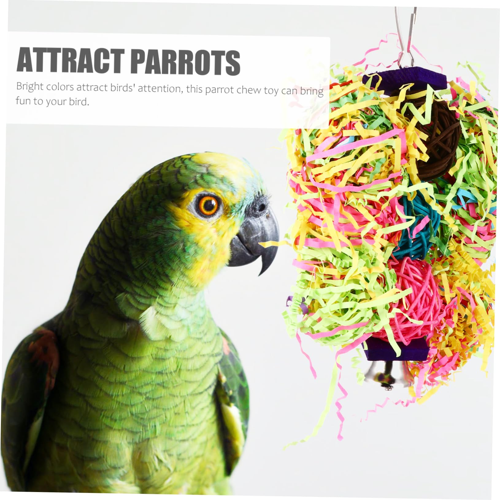 BESPORTBLE 9piezas Juguetes Colgantes para Aves Juguetes Masticables Coloridos para Periquitos y Loros Accesorios Interactivos para Jaulas De Aves