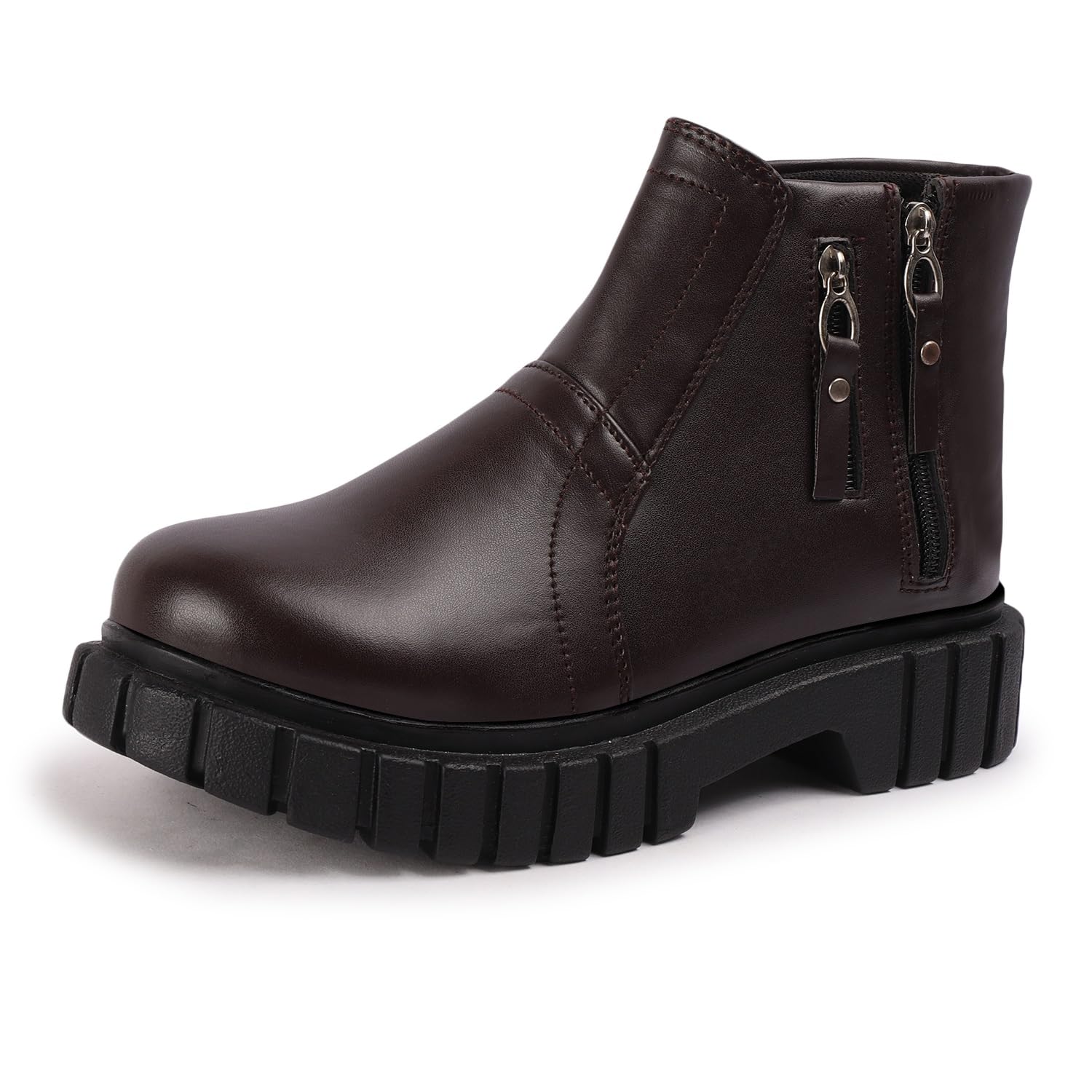 STEPIZIA Women Casual Boot High Ankle Block Chunky Heel Black Boots for Girls & Womens (B0DDPPPQV6) Amazon Price History, Amazon Price Tracker