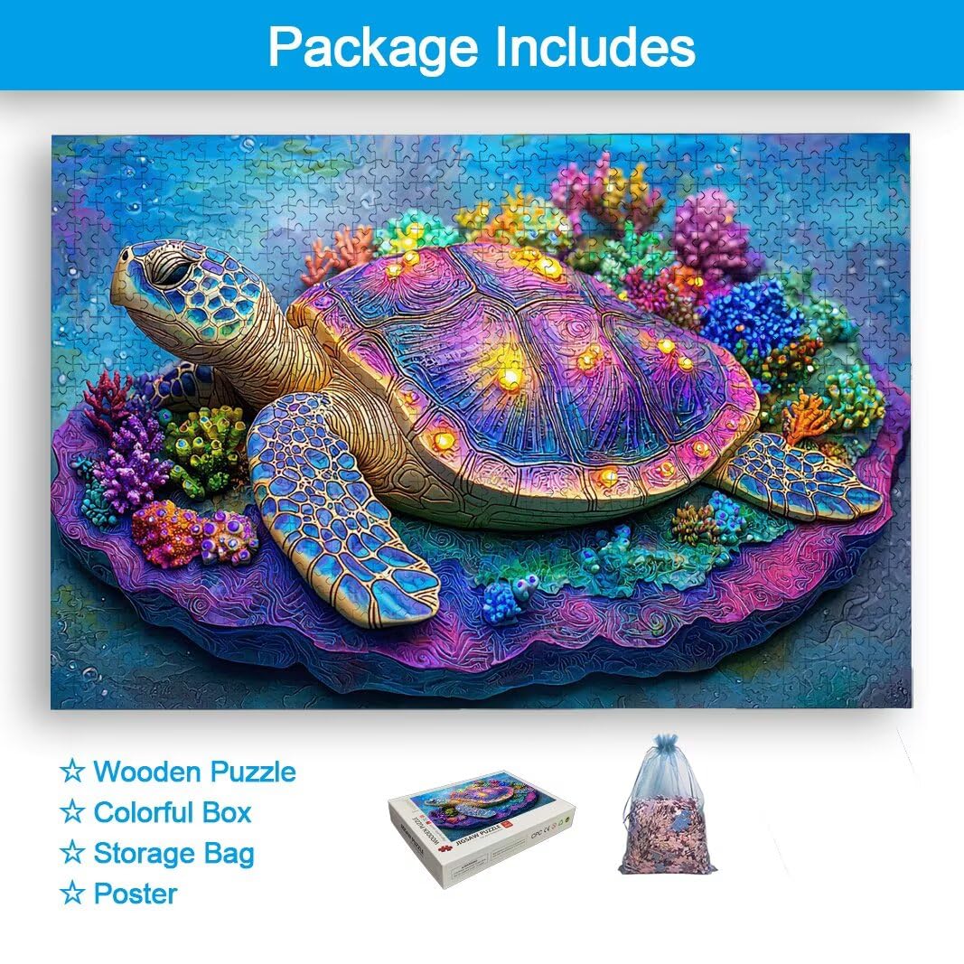 Puzzle 1500 Pièces Adultes, Puzzle 1500 Pieces Tortue de Mer, Cadeau -2926