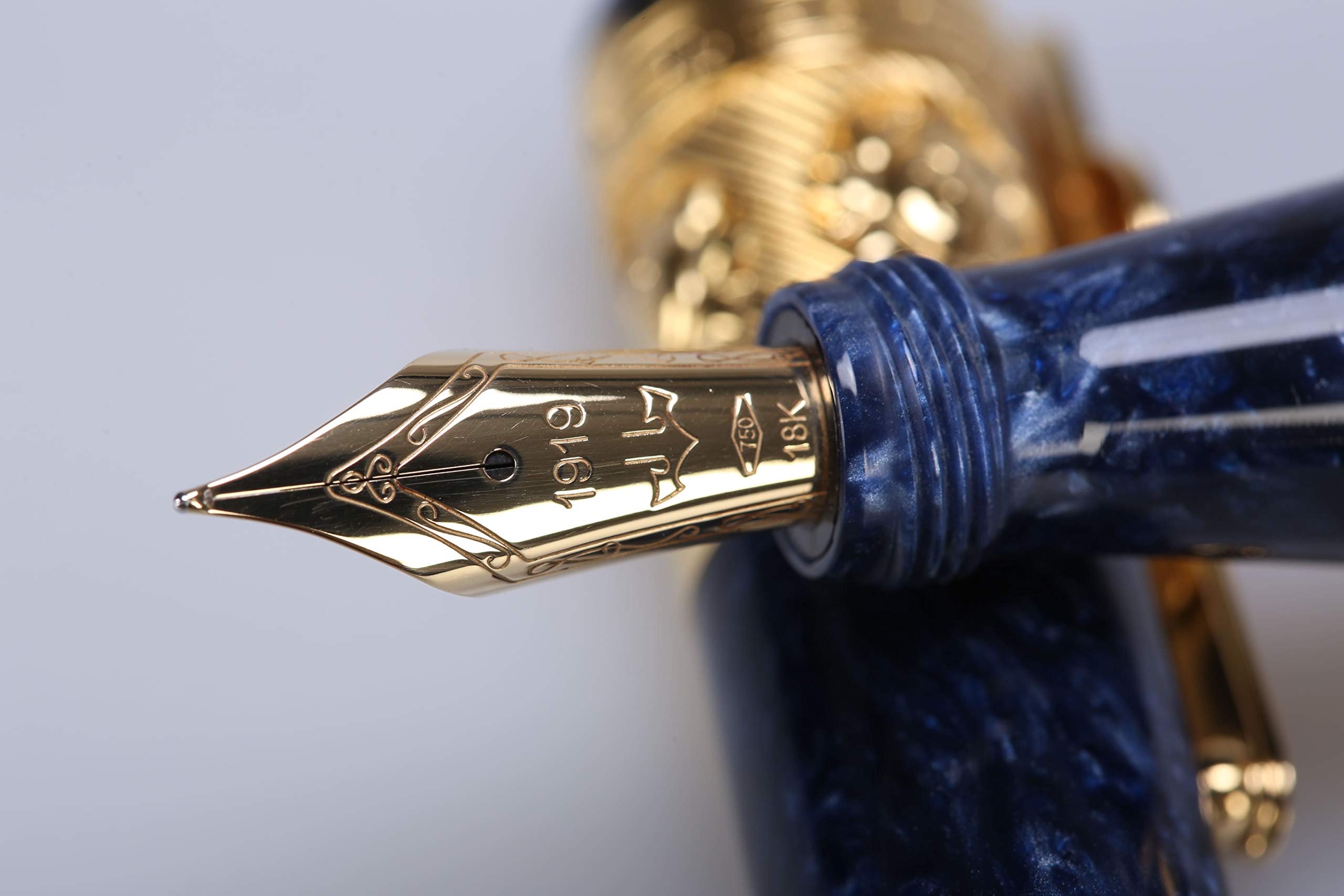 Amazon | Ancora Mediterranean「ブルー」インク付き万年筆 限定版