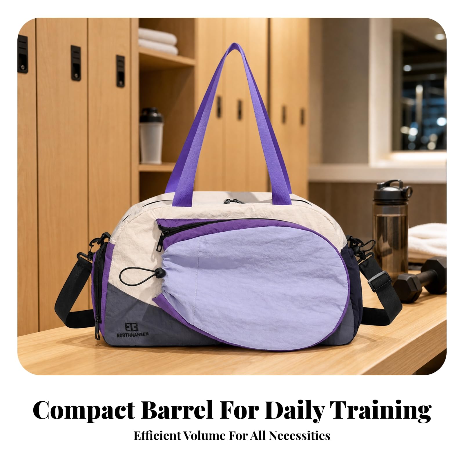 Borsa da Palestra con Scomparto Separato Leggera Borsa a Sacco Sportiva Compatta per Viaggi nel Fine Settimana, Tragitto Quotidiano, Arancio