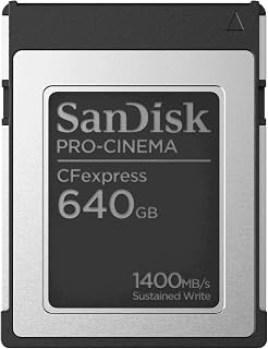 SanDisk 640GB PRO-CINEMA CFexpress scheda Tipo B, fino a 150
