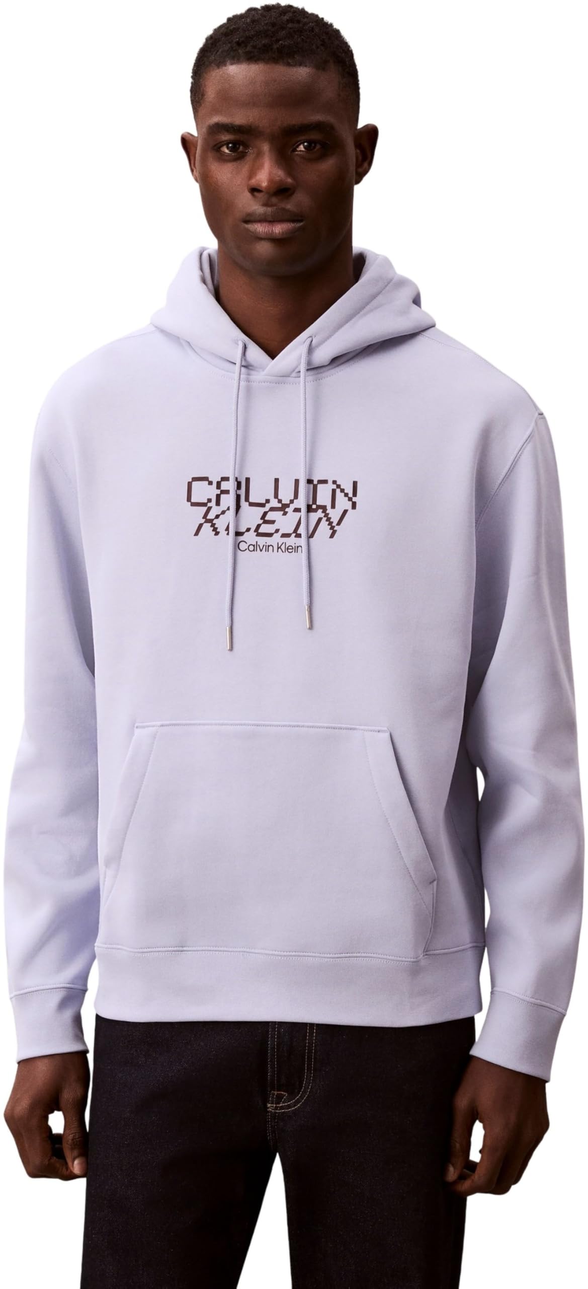 Calvin Klein Men's LS 350FLEECE CALVIN TECH GRAPHIC LV14LE251G, PURPLE, 2XL