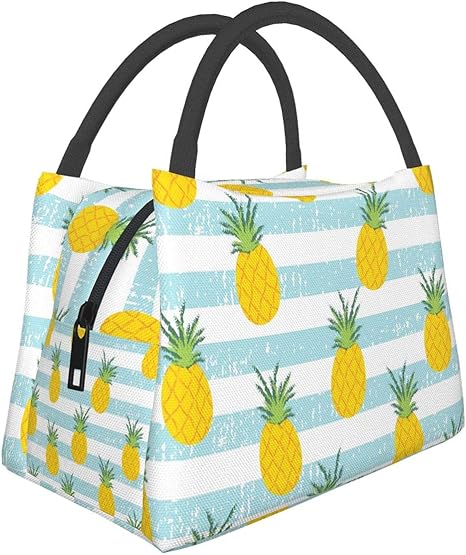 Amazon ランチバッグ 保冷バッグ パイナップル 縞柄 背景 果物 夏 保温 お弁当袋 巾着袋 トートバック 花火大会 花見 運動会 通勤 通学用 食品収納 洗える 手提げ アルミ 男女兼用 可愛い ランチバッグ ランチ巾着 ランチベルト オンライン通販