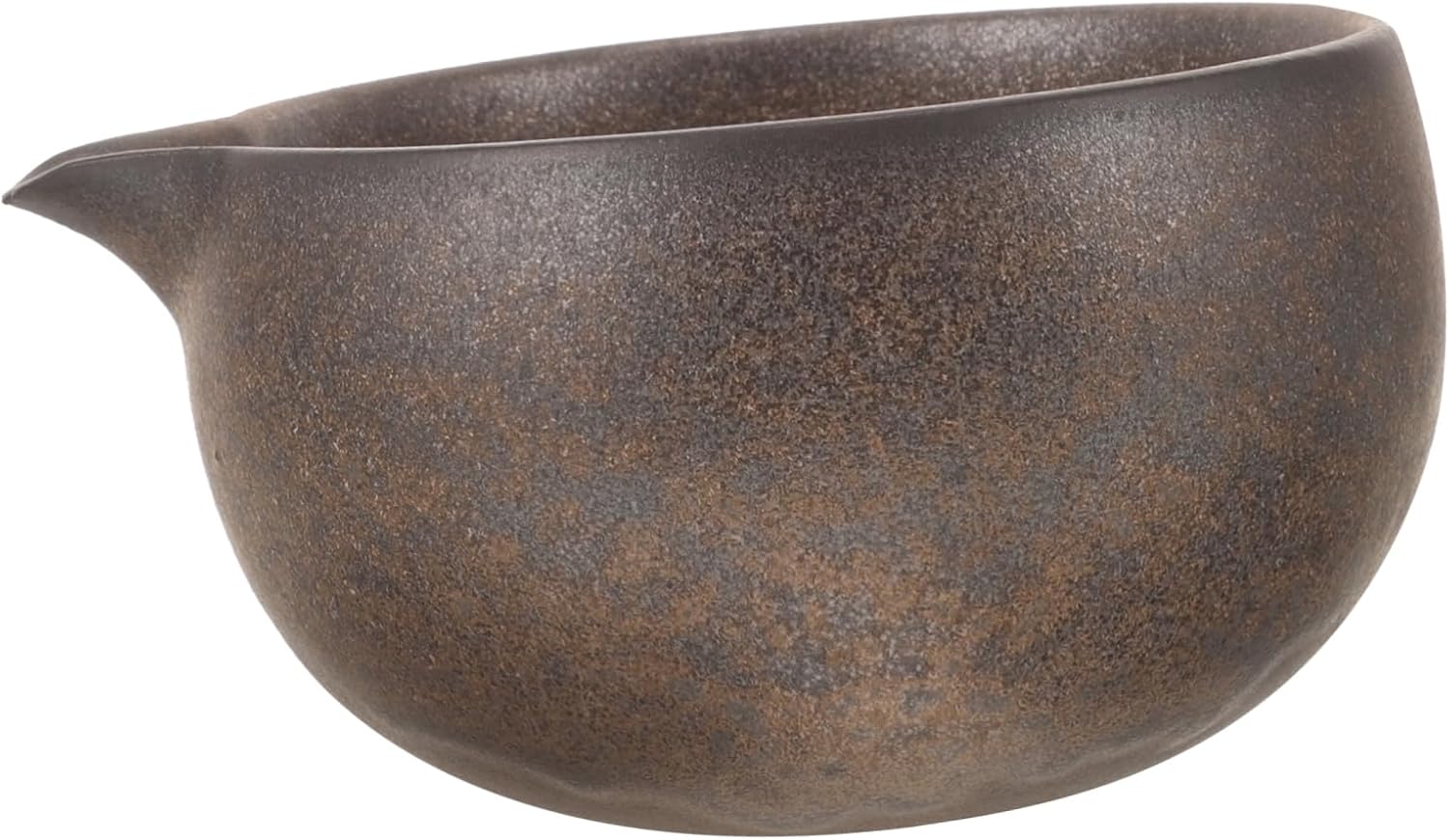 Traditional Japanese Matcha Tea Bowl with Spout for Tea Ceremony Handcrafted Ceramic Chawan Retro Color Design Artisan Pottery for Home