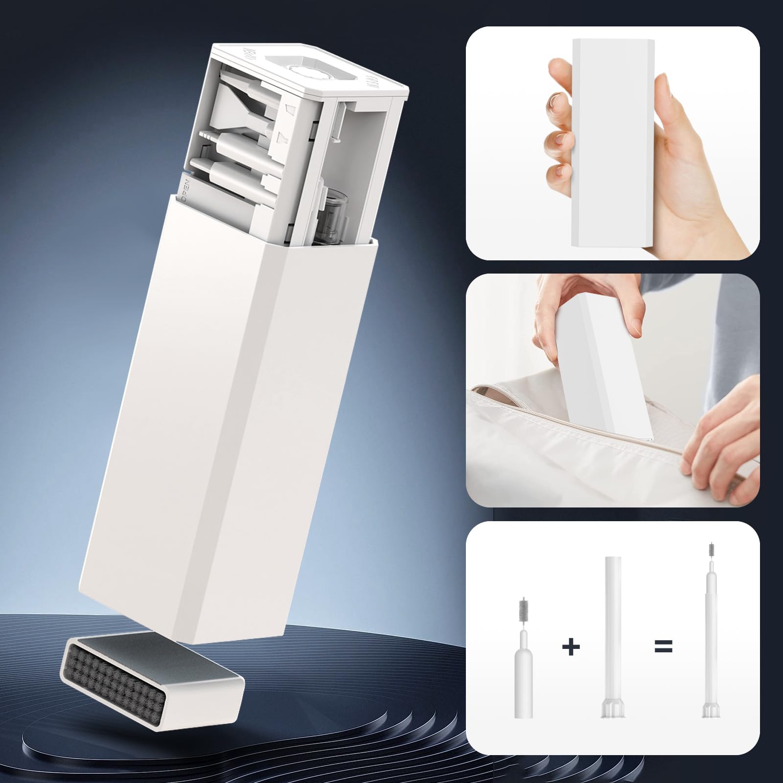 Kit de limpieza para iPhone, limpiador multiherramienta y kit de reparación para AirPods y AirPods Pro, limpiador de teléfono para iPhone, iPad, altavoces, incluye herramienta de extracción de tarjeta