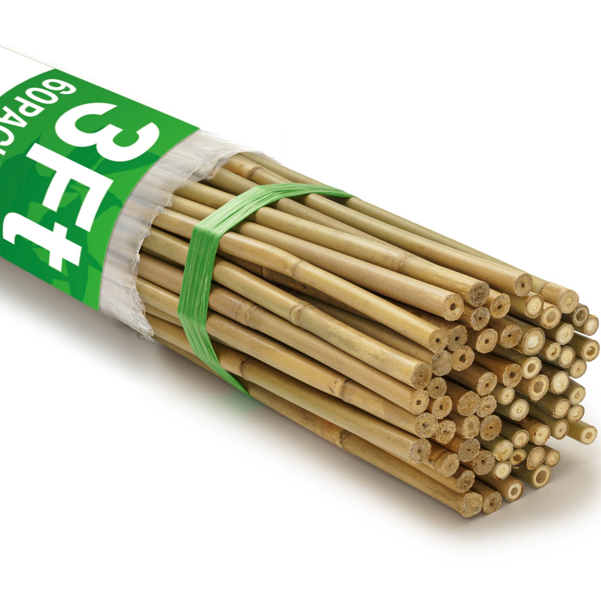 Taoskai 60Pcs Bamboo Stakes for Plant 5 Feet(57.5 inch), Garden Bamboo Plant Stakes for Plants Support, Climbing Plants, Tomatoes, Sunflowers, Beans, Potted Plants, Trees
