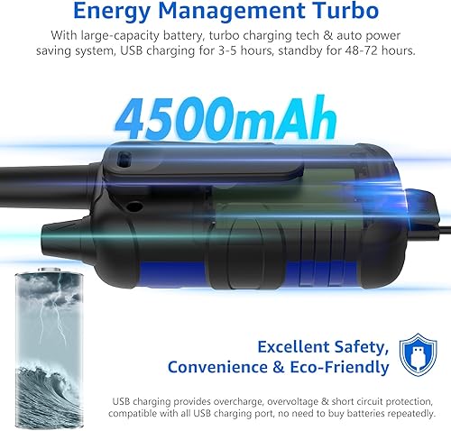 Miniatura 3 de Walkie Talkies para adultos recargables de largo alcance, paquete de 4 unidades, radio familiar de 2 vías NOAA Walkie-Talkies con cable USB, cordón