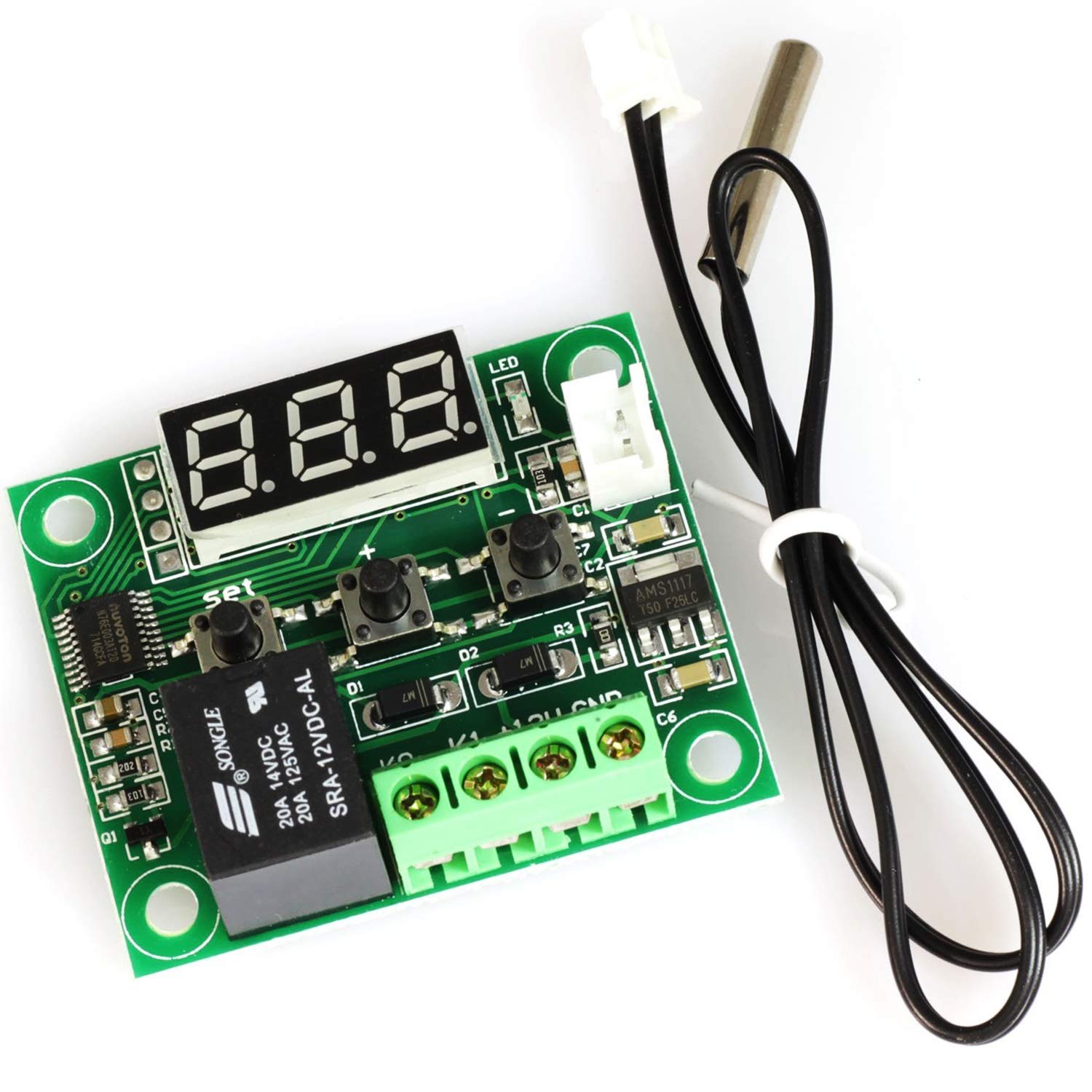 DS-Wang Circuit Board XH-1209 Digital Display Thermostat Module High Precision Temperature Controller Temperature Control Switch Micro Temperature Control Board Spot Steuermodul Computer