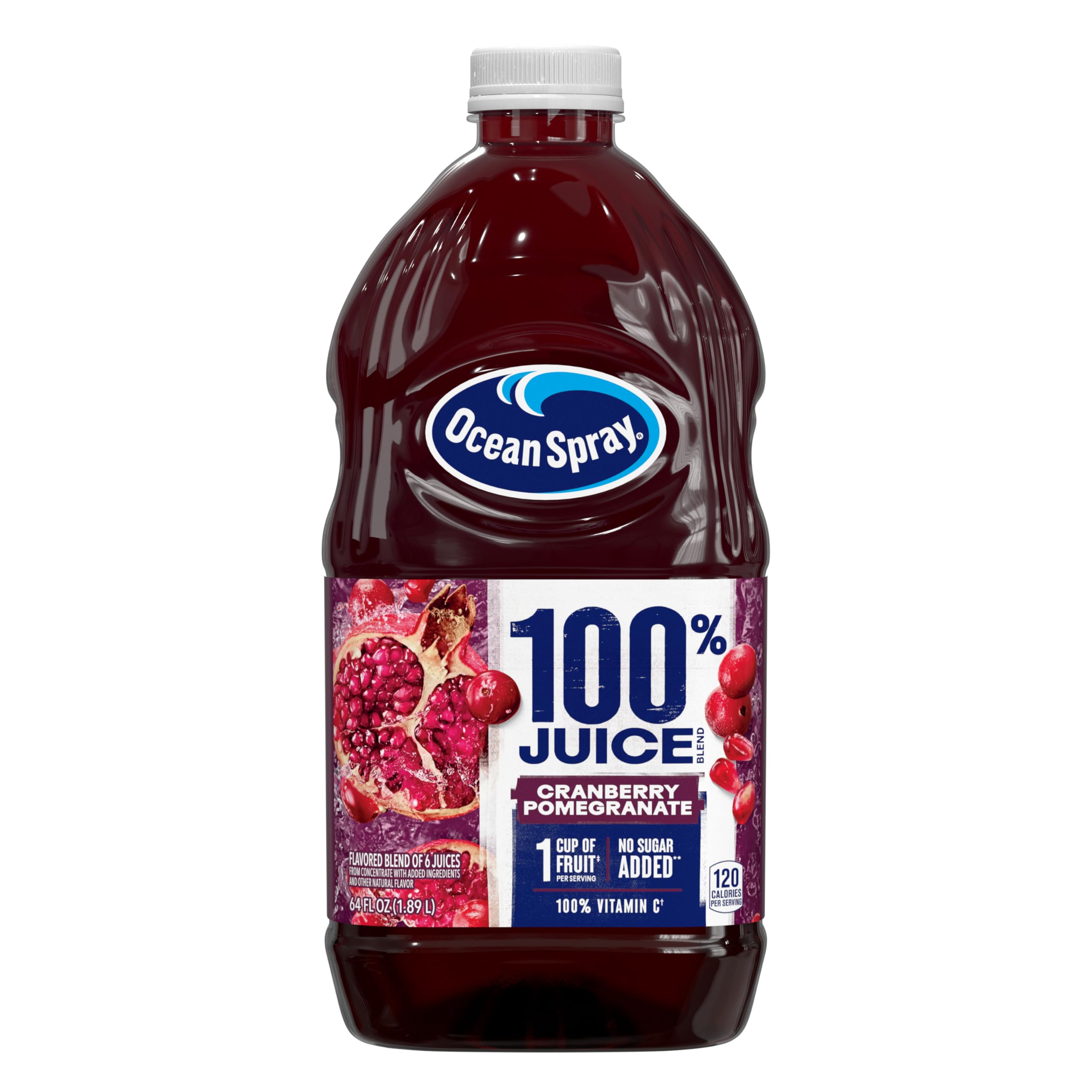 Ocean Spray® 100% Juice Cranberry Pomegranate Juice Blend, 64 Fl Oz Bottle