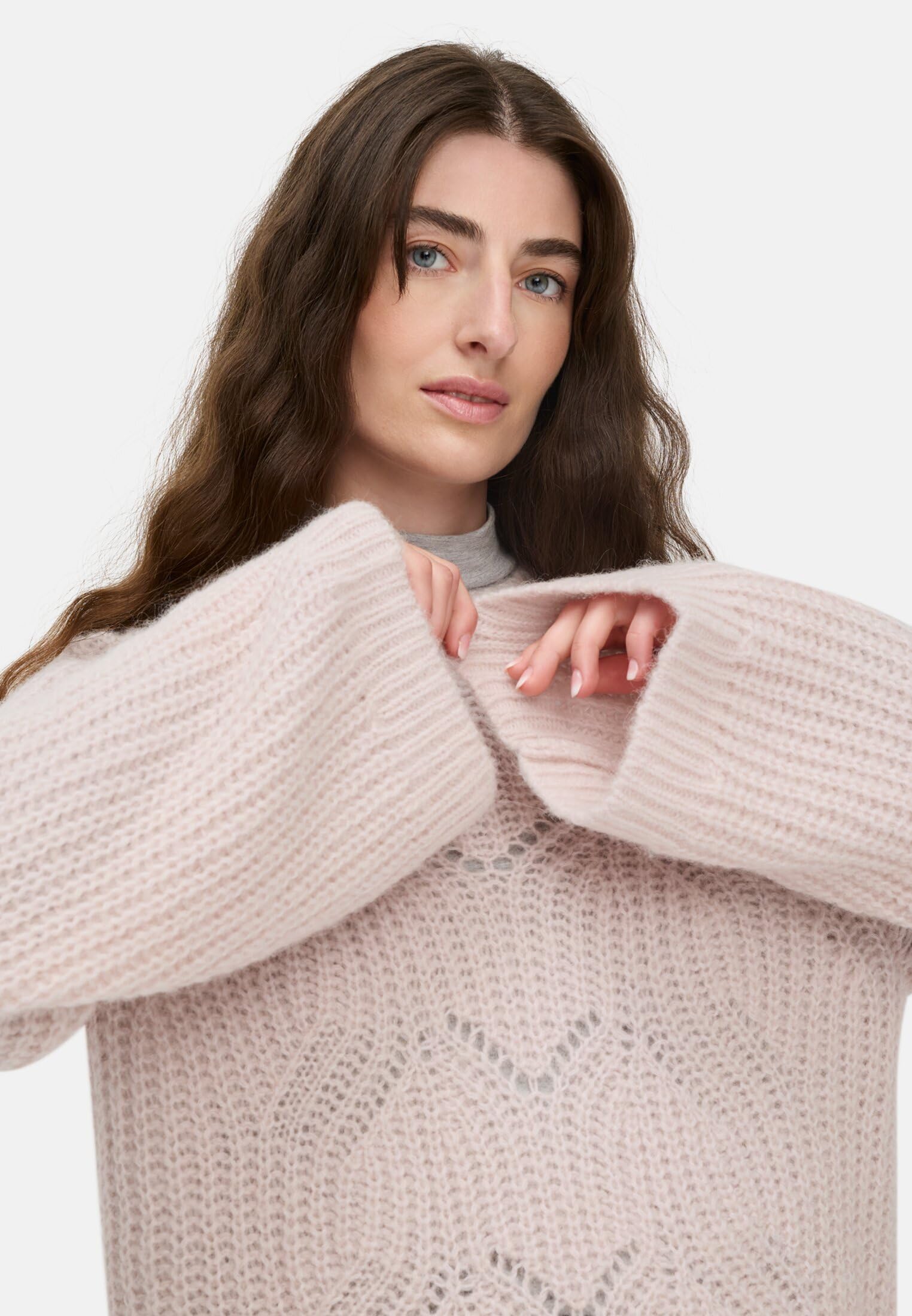 camel active Damen Pullover mit Strukturiertem Strickmuster