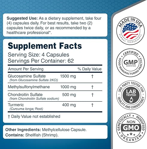 Miniatura 2 de Suplemento dietético de Glucosamina Chondroitin 250 cápsulas