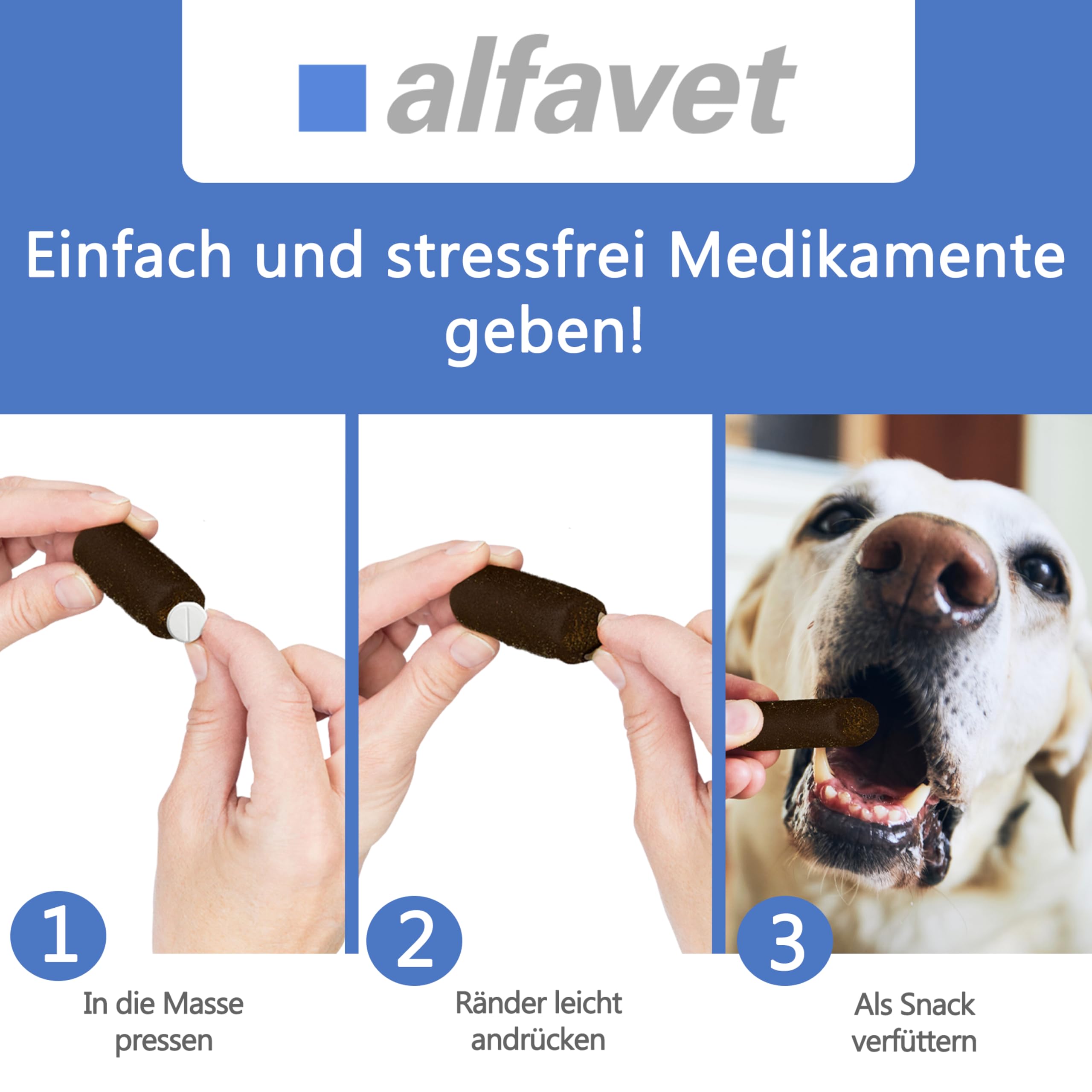 Alfavet FeliGum Trojaner, Box 30 x 10 g, Medikamentenversteck als Snack formbar, Ergänzungsfuttermittel für Hunde und Katzen