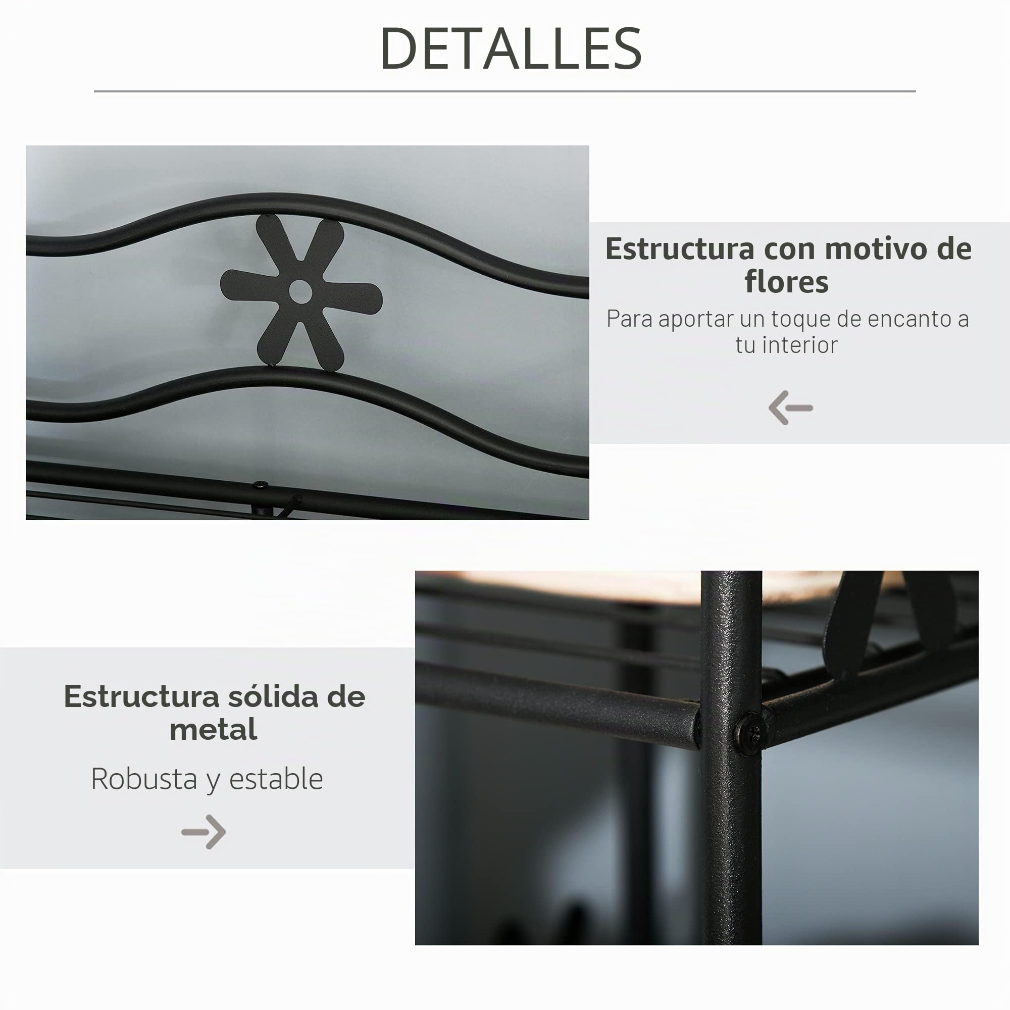 HOMCOM Armario con Cortinas 84x42x159 cm Negro