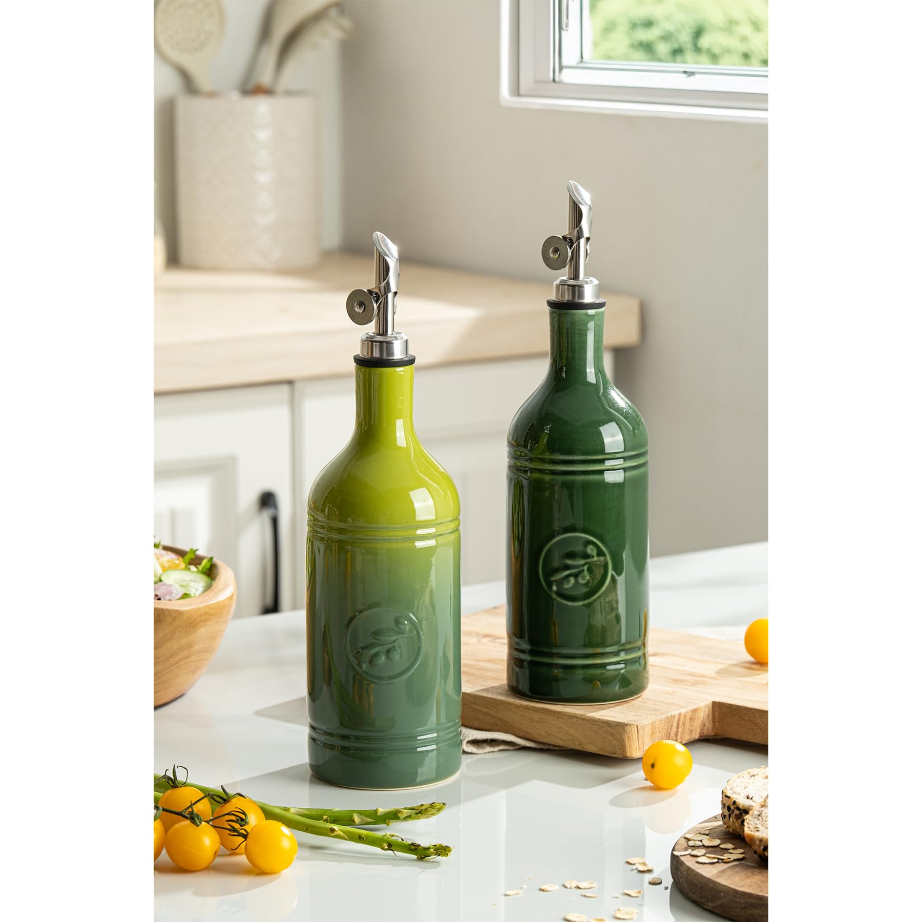 Amazon.com: MIKIGEY Olive Oil Dispenser Bottle with Spout, 18 oz