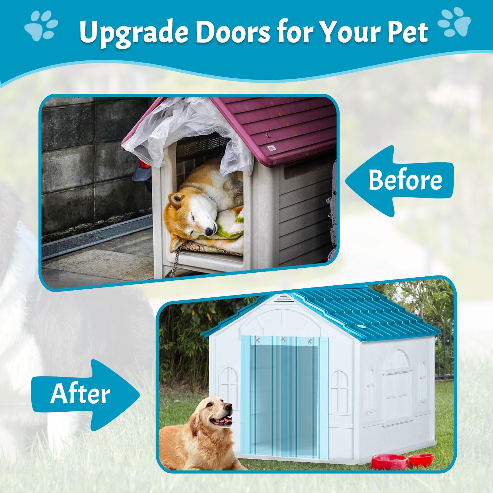 TUAKIMCE 330cm Transparent Dog Door Flap: Plastic Vinyl Replacement Strips for House Kennel or Cat DIY Projects, 7.1 in x 10.8 ft - Image 3