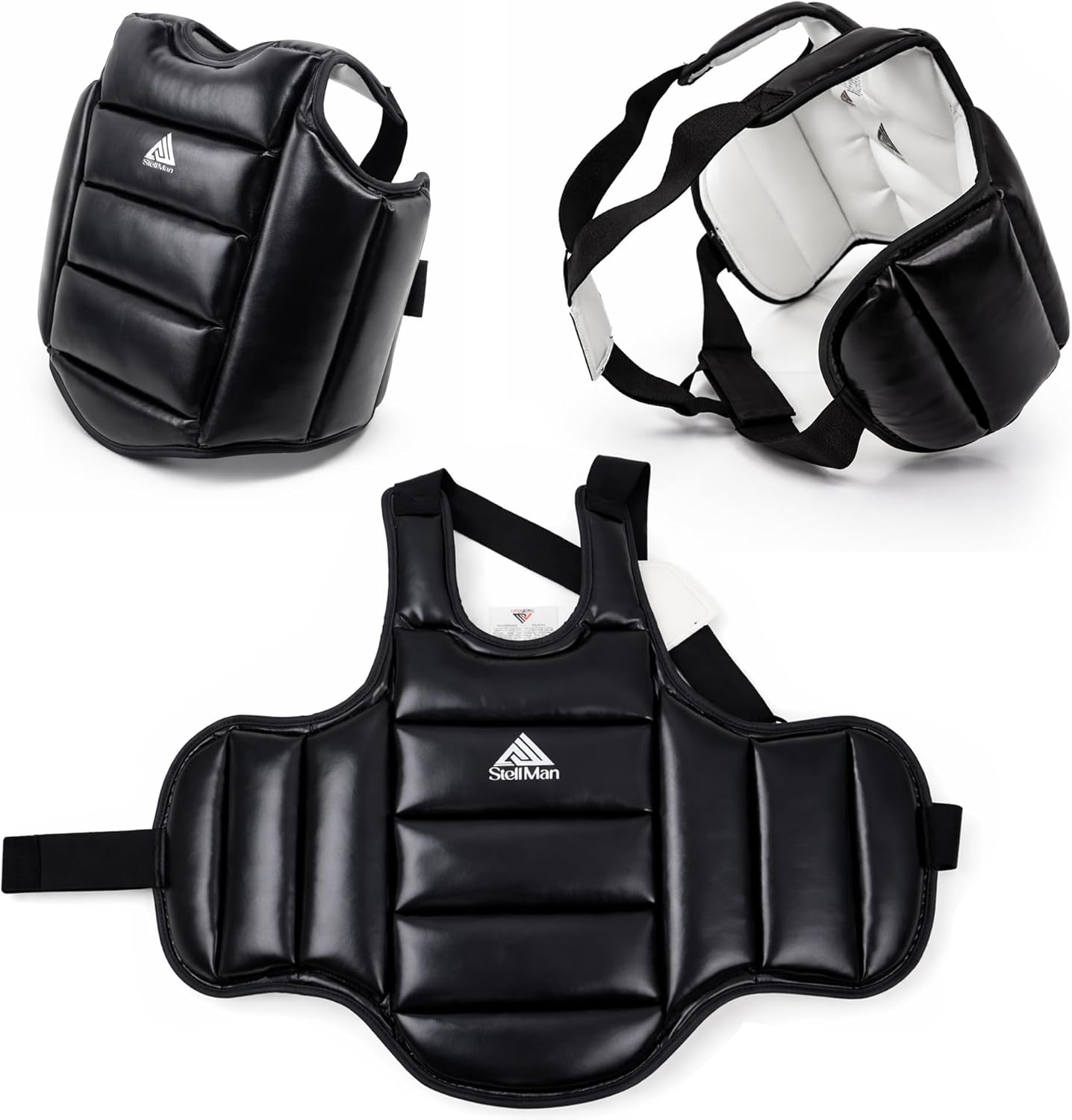 Reversible Boxing Body Protector Chest Guard for MMA, Muay Thai & Taekwondo, Adjustable Sparring Training Vest