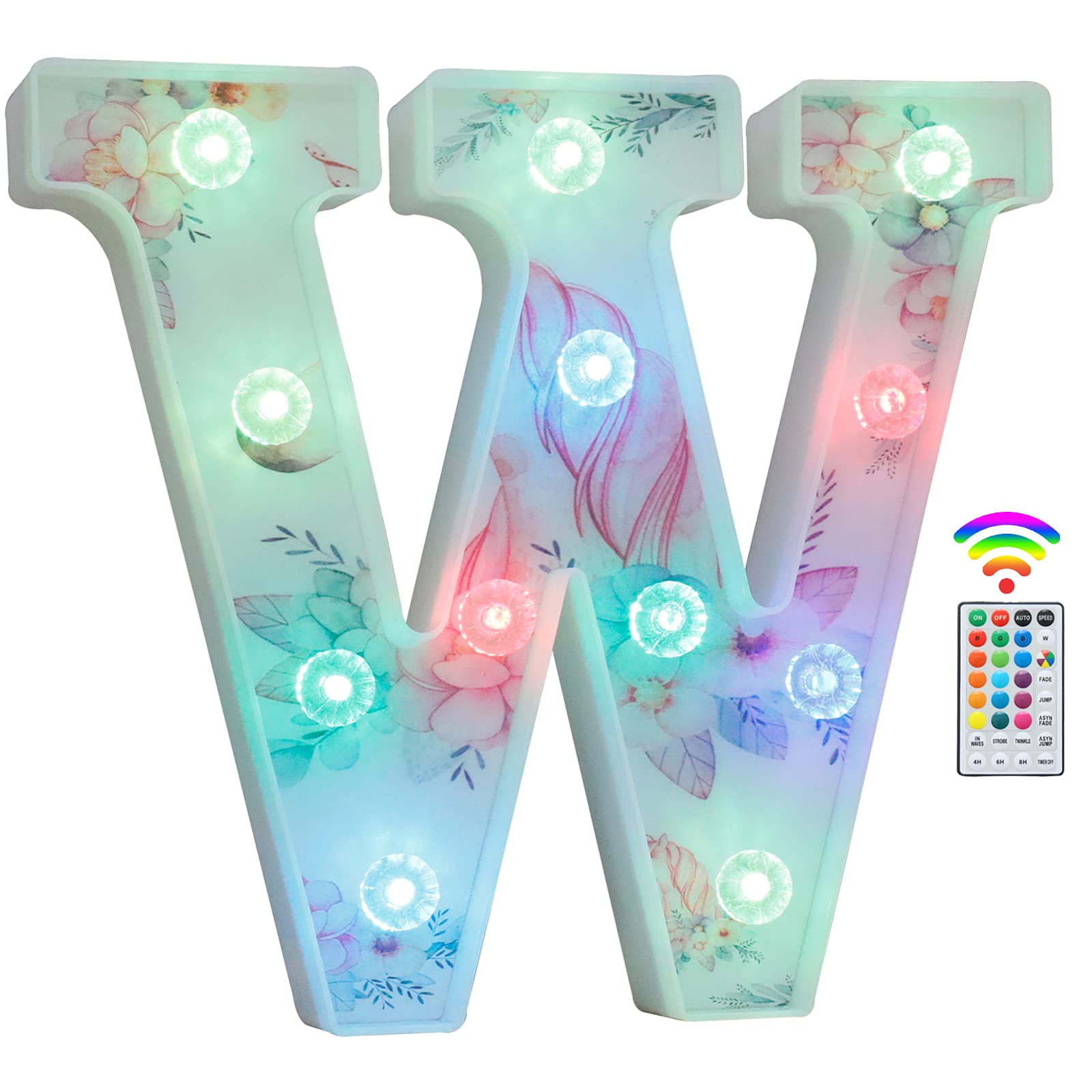 Unicorn LED Light Up Letters, 18 Color Changing Diamond Alphabet Sign Unicorn Gifts for Girls Women Party Birthday Decorations Remote Night Light Christmas Valentine Wall Table Decor - A — view 19