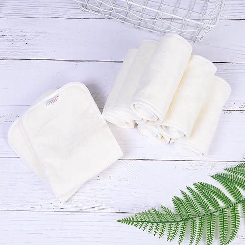 Miniatura 9 de ALVABABY 12 insertos de pañales de tela de 4 capas súper suaves para pañales de tela y fundas de pañales de tela, 12 MB