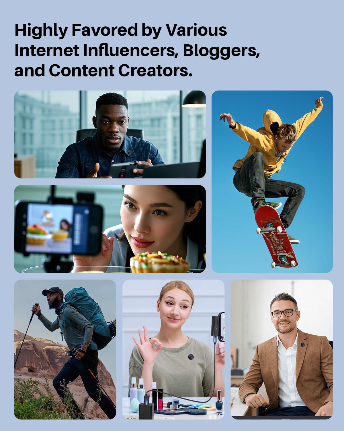 2 Pack Professional Wireless Lavalier Microphone for iPhone iPad Android with Charging Case Noise Reduction Plug-Play Clip on Lapel Mic for Video Recording Vlogging, YouTube, Interview, Live Streaming: Cylindrical