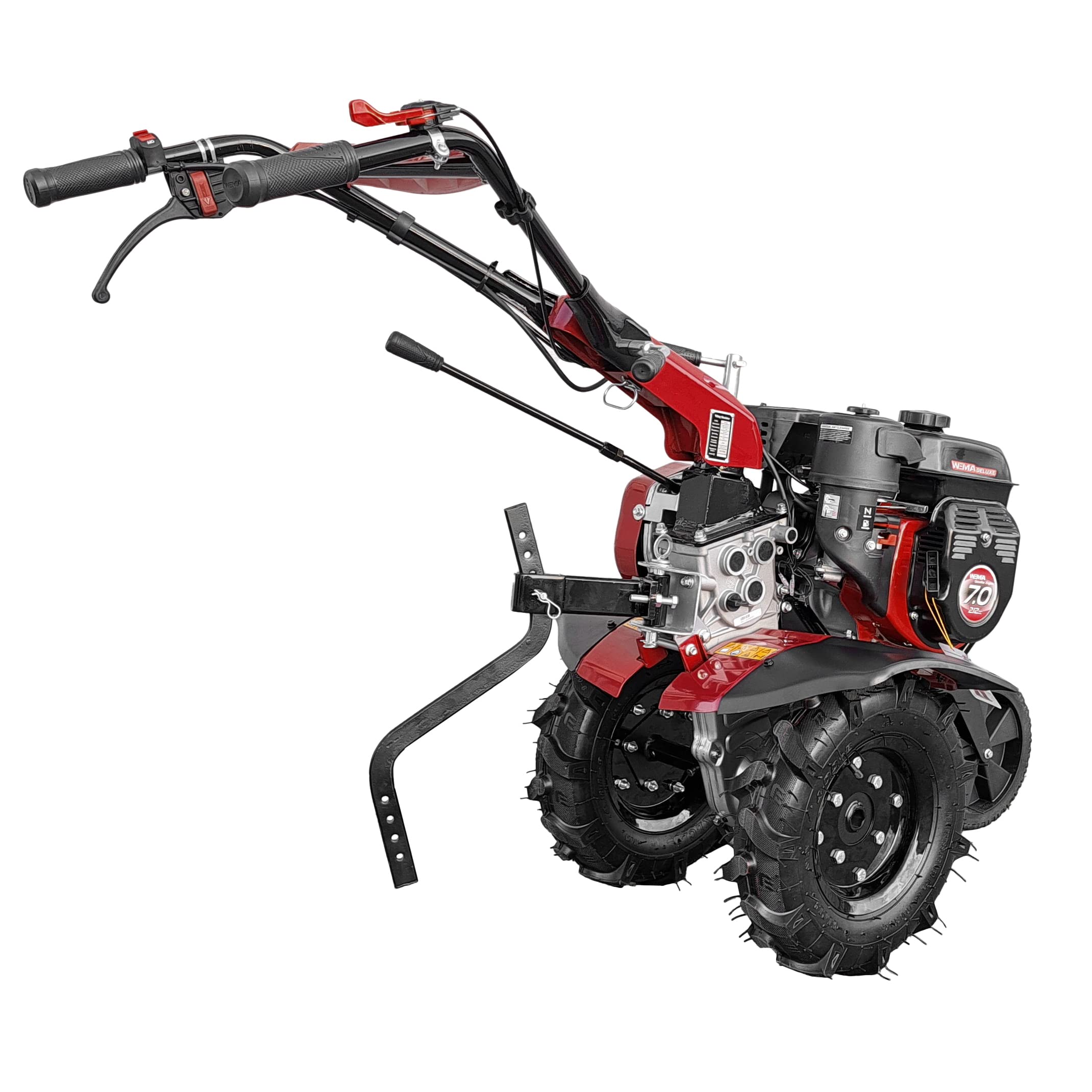 Weima WM500 Deluxe con arado G-2 7 CV 212 CCM ancho de fresado 100 cm marchas 2 avances 1 marcha atrás de gasolina motoazada cultivador jardín jardinería 2 años de garantía