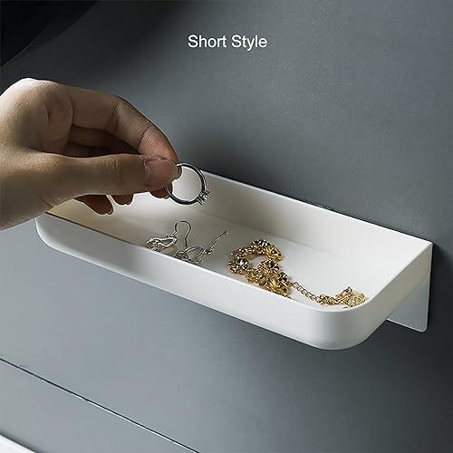 Miniatura 2 de Estante flotante de plástico adhesivo para colgar en la pared, organizador de ducha para baño, cocina, mesita de noche, almacenamiento adicional