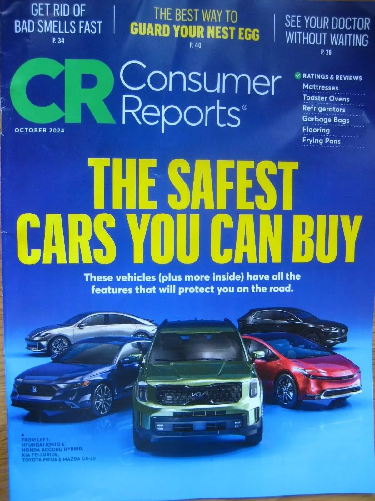 Consumer Reports Magazine (October 2024 Issue) The Safest Cars You Can Buy
