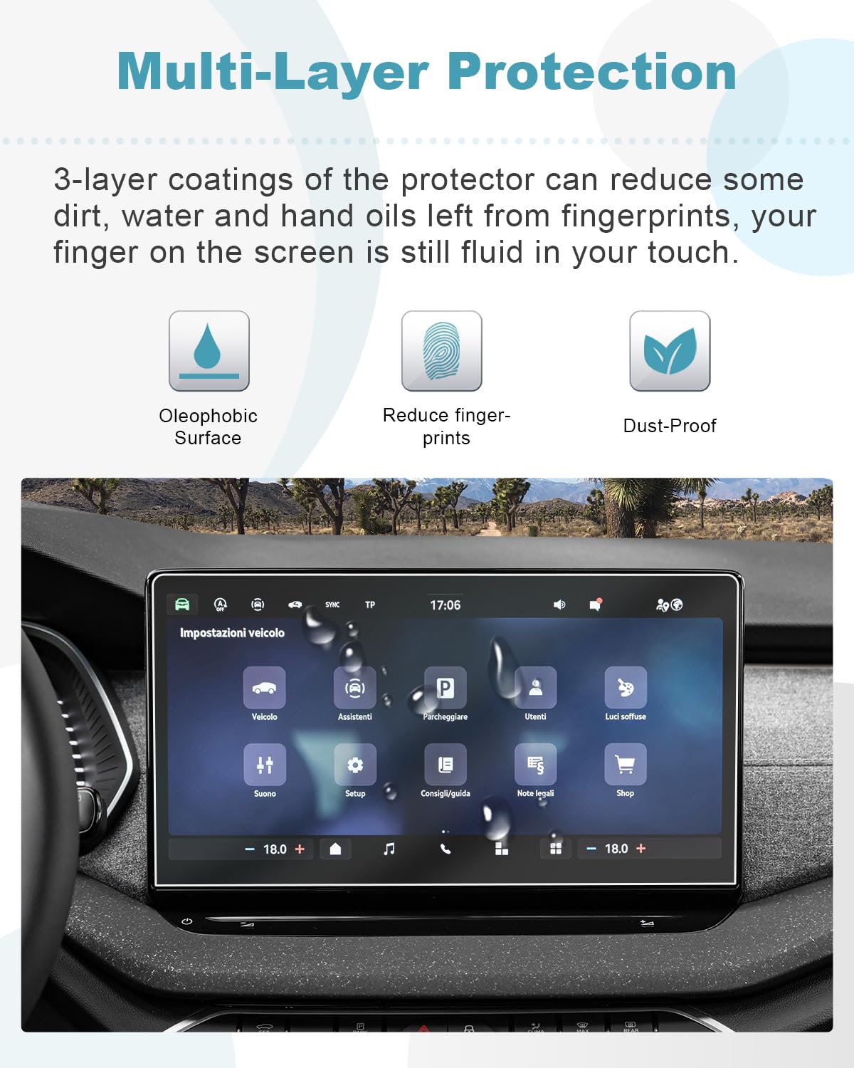 CDEFG Compatibile con Skoda Octavia 4 RS Combi 2025 2026 Facelift Navigatore Pellicola Protettiva 13 pollici Antigraffio 4H GPS Proteggi Schermo Auto GPS Octavia NX IV 2025 Accessori [2 pezzi]