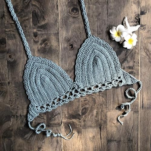 Miniatura 2 de Bikini Tops for Teen Girls Push up Swimsuit Beachwear Women Bikini Padded Swimwear Lace Knitting Top Plus Swim