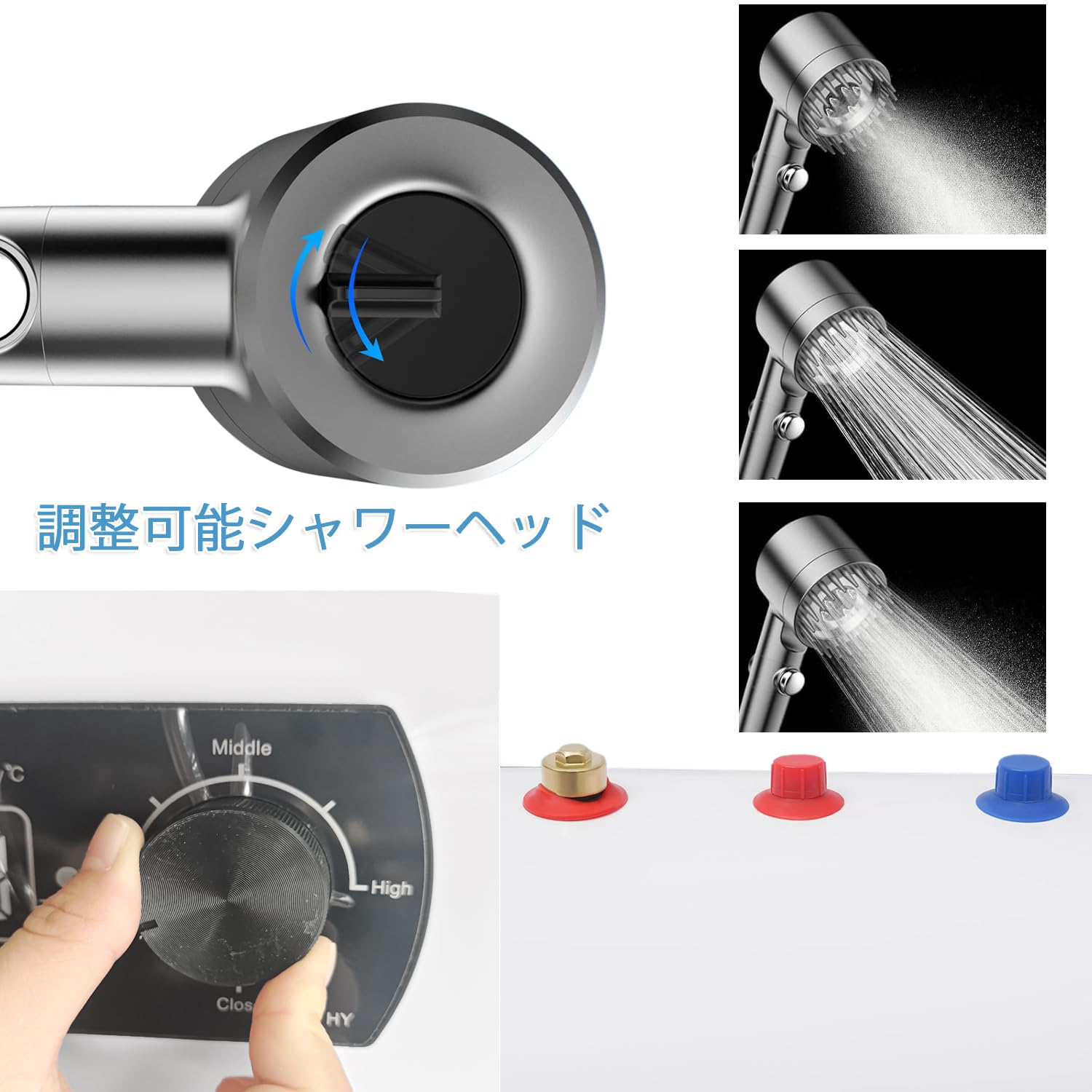 Amazon | 電気温水器 100V~110V 1500W 30℃~75℃調節可 電気温水ヒーター