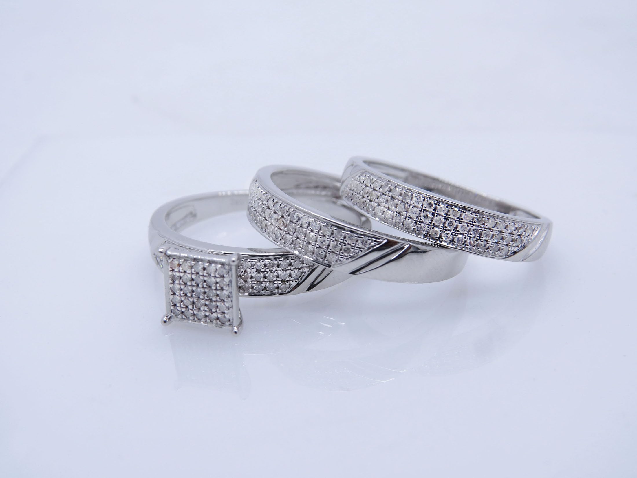 Dazzlingrock Collection Anillo de compromiso de diamantes blancos redondos (unisex) para hombre y mujer (0,65 quilates, color I-J, claridad I2-I3) en plata de ley 925, W-9 & M-10, Plata de ley