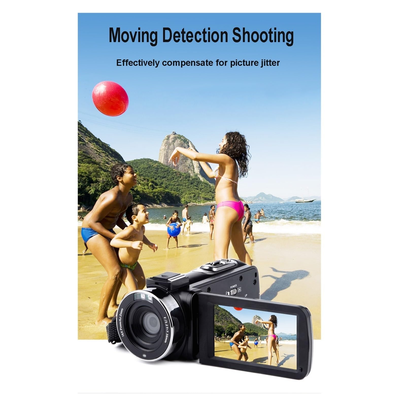 Videocamera Night Vision 2K Zoom 16X Vlogging A Infrarossi 2.7K 30MP Registratore Digitale Portatile Live Streaming Cattura Facilmente Momenti Meravigliosi(With 128G SD Card,With MIC)