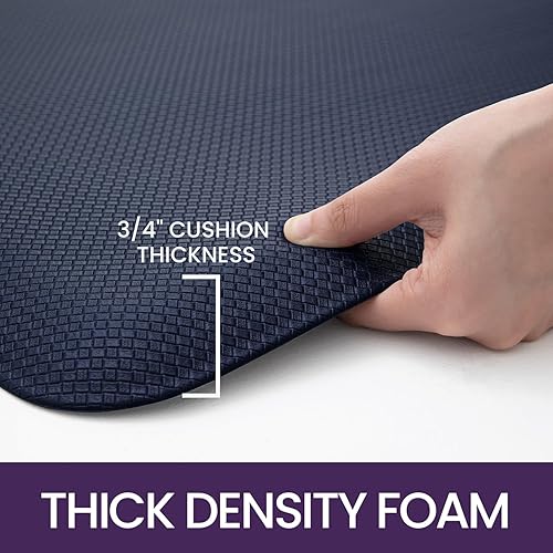 Miniatura 5 de DEXI Tapete de cocina acolchado antifatiga, 34 pulgadas de grosor, resistente al agua, tapete antideslizante y cómodo para cocina, escritorio,