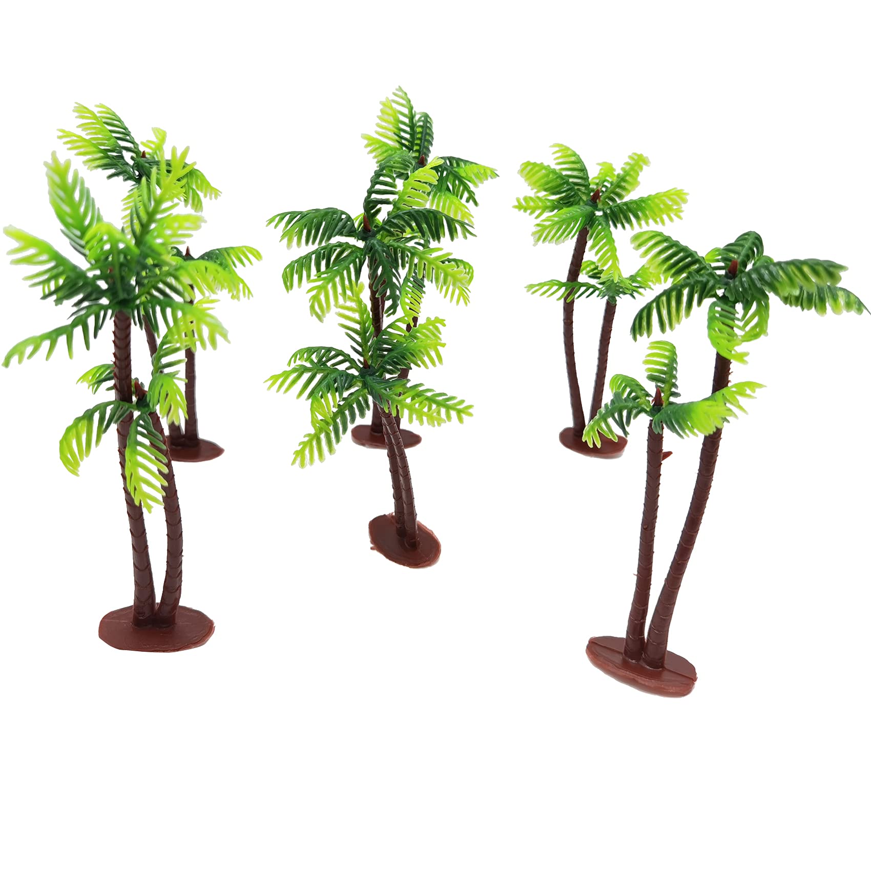 YOOHUA 25PCS Coconut Palm Model Artificial Trees/Cake Topper - Charming Cupcake Topper Scenery Model Scenery Model for Cake Decorations or Building Model Landscape Artificial Plants - Image 3