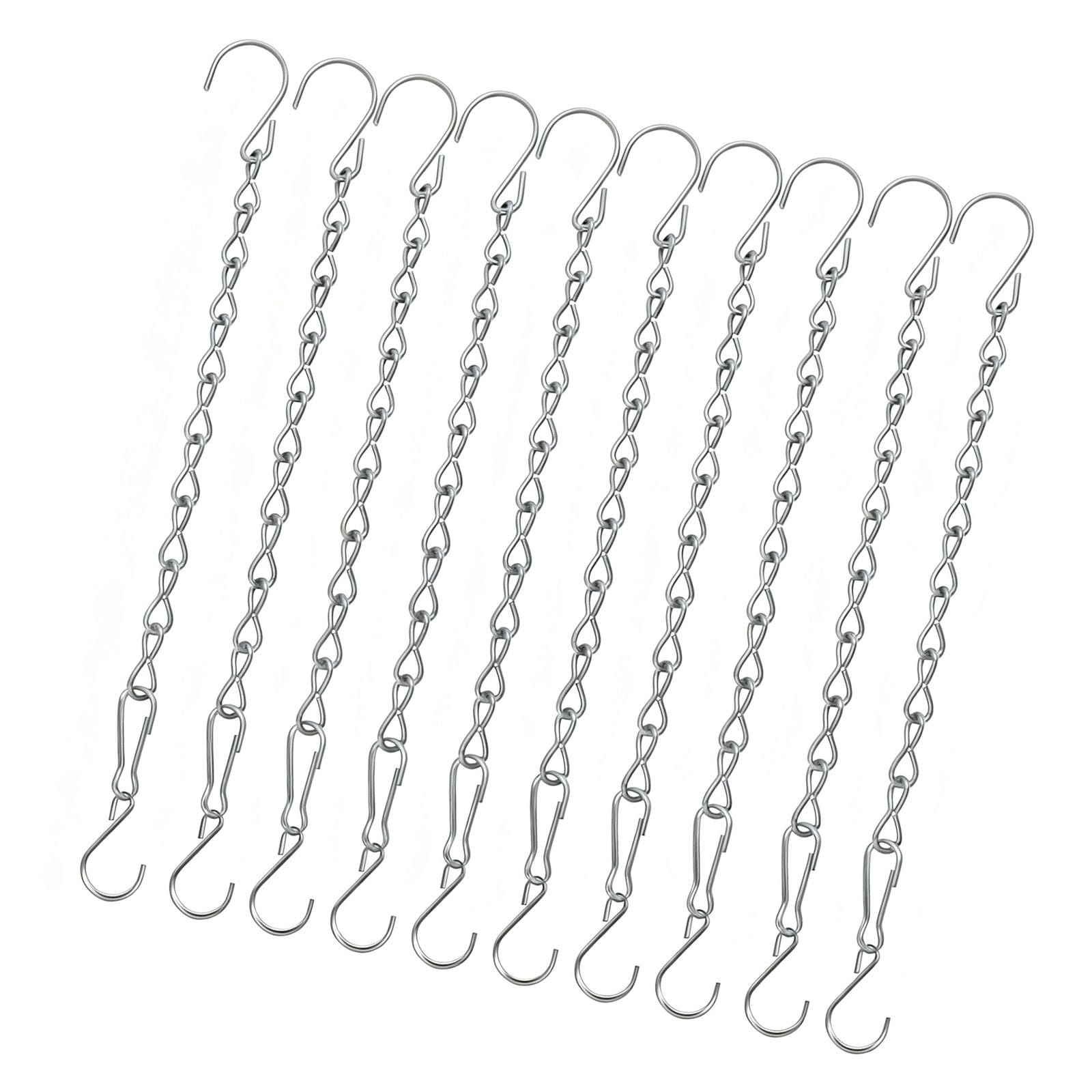 YROHGKPN Of 10 Multipurpose Iron Hanging Chain for Planter Baskets Ceiling Decoration Adjustable Designs Metal Weatherproof Flower Basket