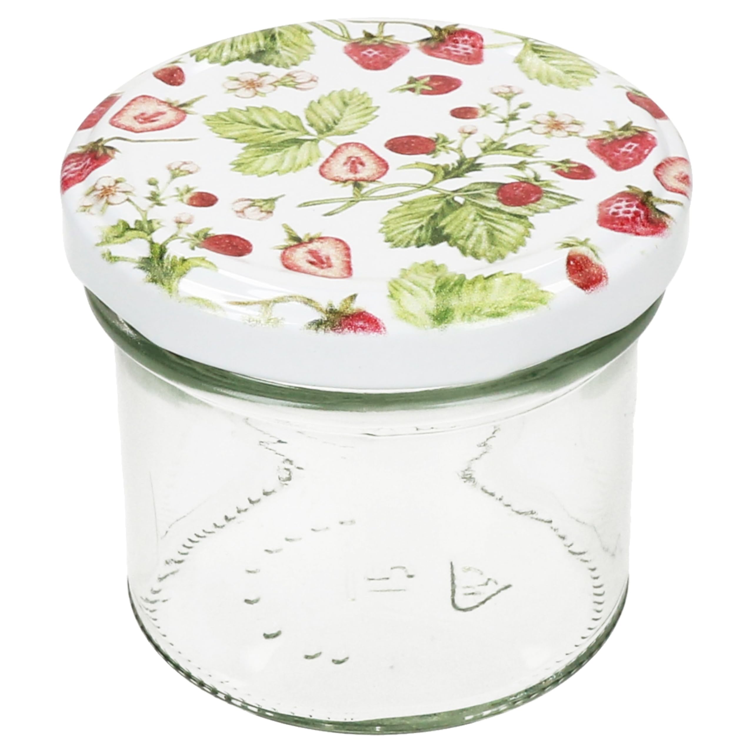 MamboCat 100er Set Sturzglas 125 ml mit Schraub-Deckel Wald-Erdbeere I Einmachgläser + to 66 Deckel mit Diamant-Zucker-Rezept I Vorratsgläser einkochen & konservieren