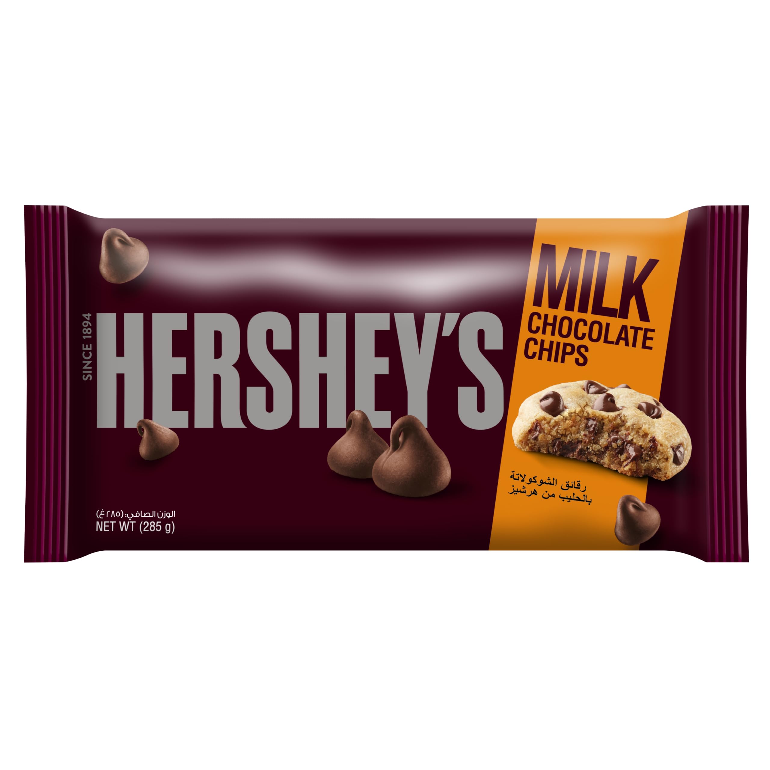 Hershey's Milk Chocolate Chips, for Baking All Kinds of Desserts, 285g