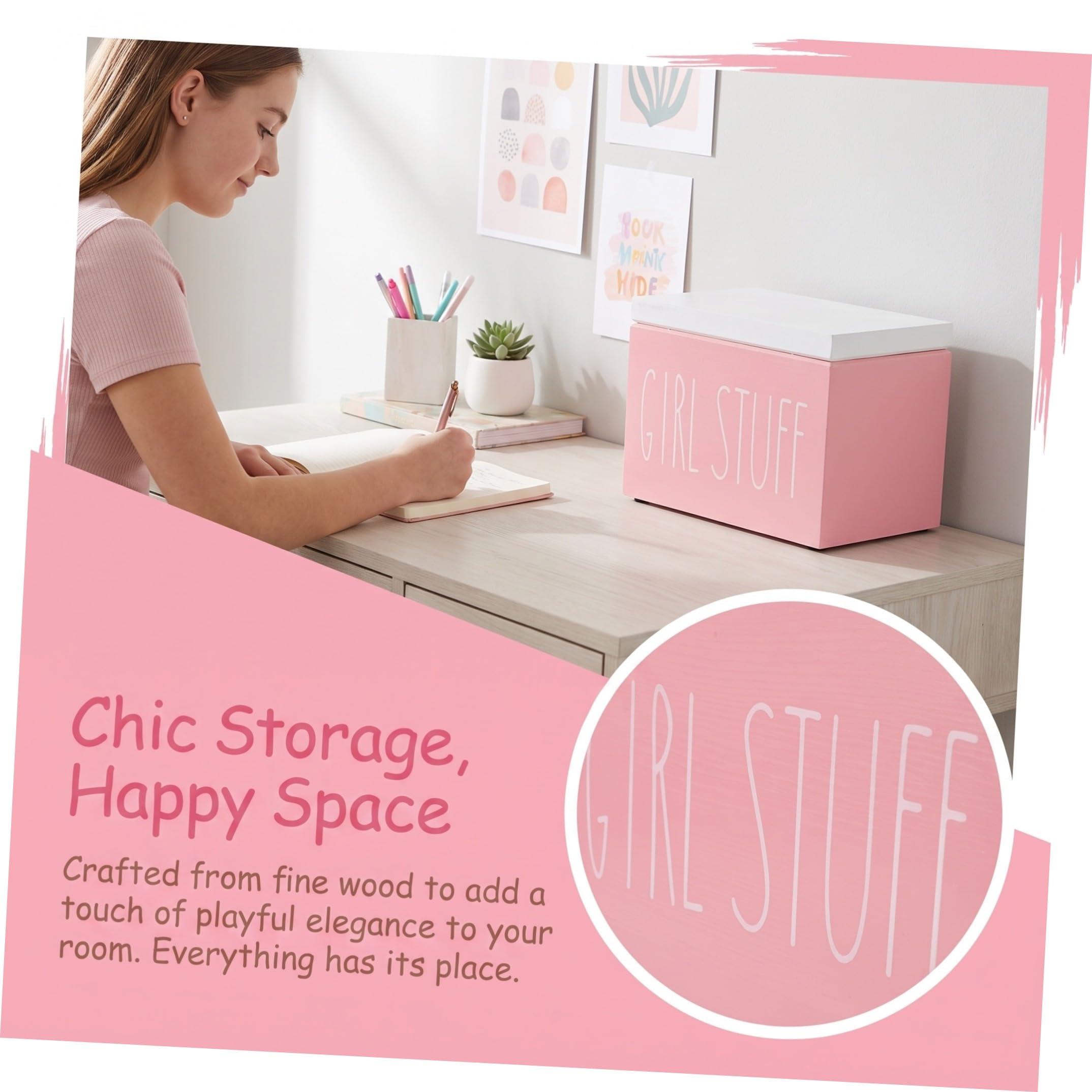 Uonlytech 2 Pezzi Scatola Organizer per Assorbenti e Tamponi in Legno con