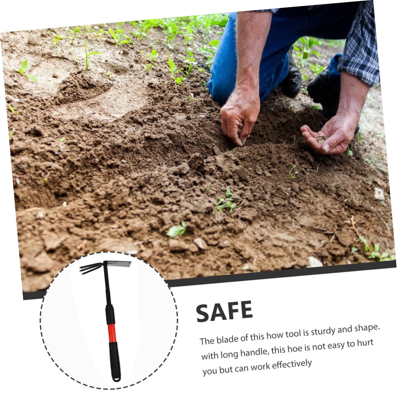 SUPVOX 3pièces De Jardin à Double Tête Acier Outil De Creusage Pratique Pour Légumes Et Extérieurs Outil De Jardinage Multifonctionnel Avec Acier