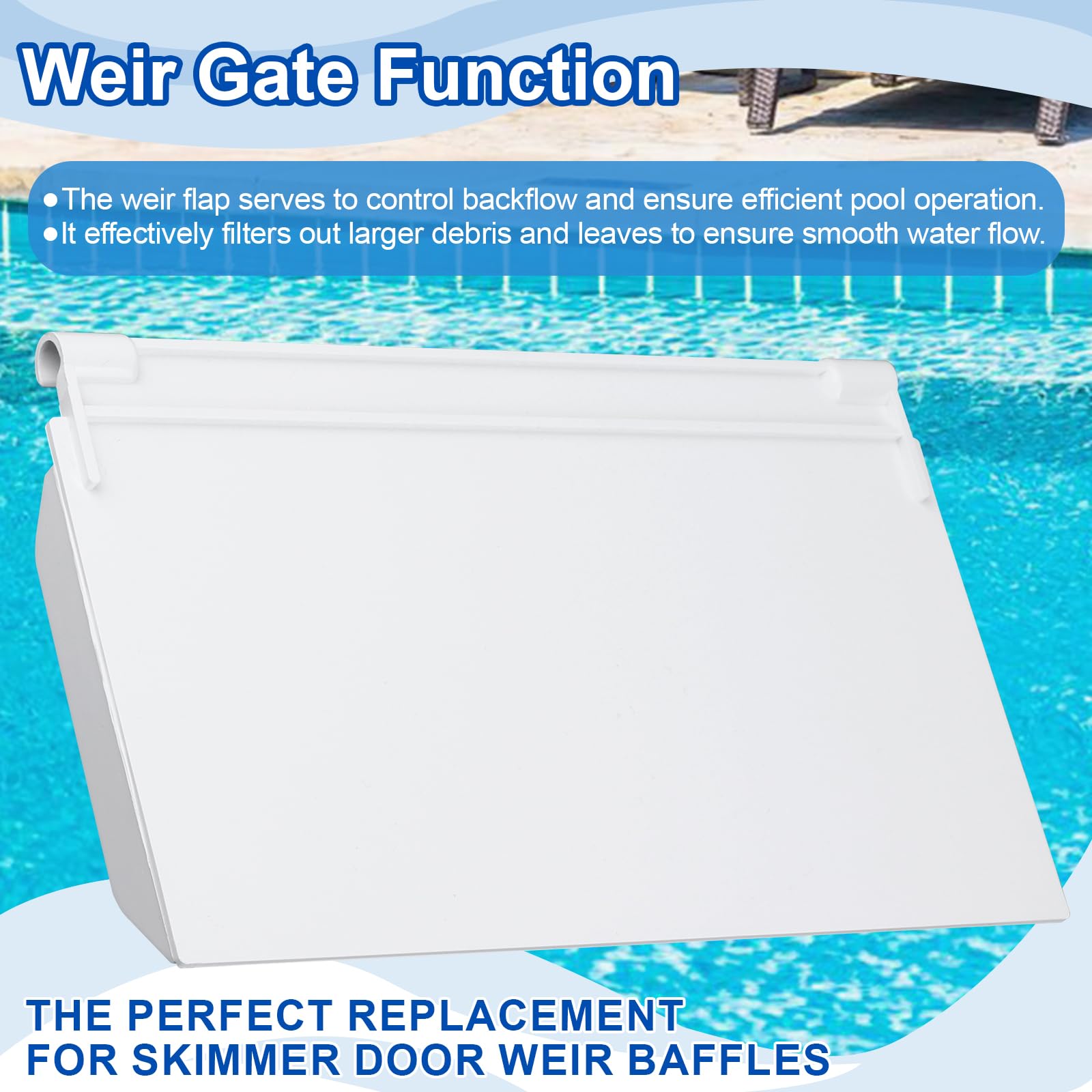 Fuoequl Skimmer 85001500 - Solapa para puerta Pentair Admiral Skimmer modelos S15 S20