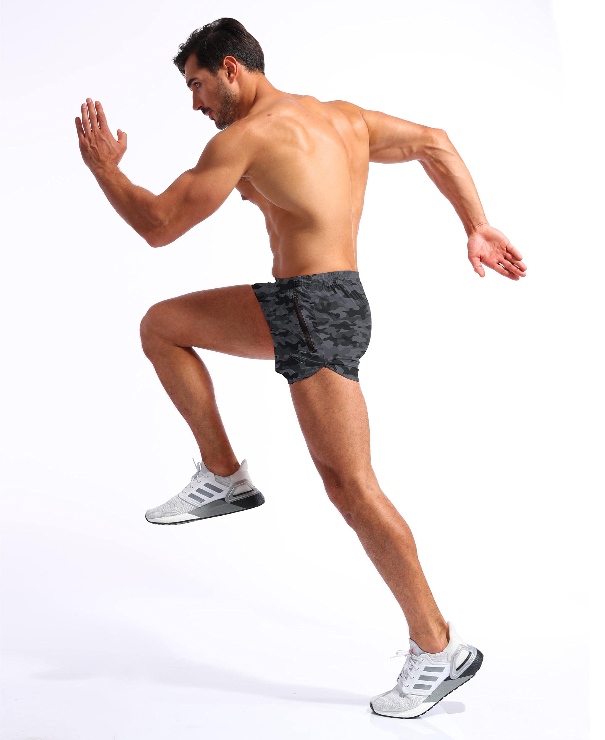 Pudolla Running Shorts Pantalones Cortos para Hombre