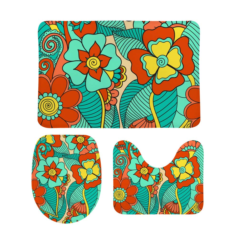 Tapis de bain antidérapants intérieur extérieur porche cuisine lot de 3