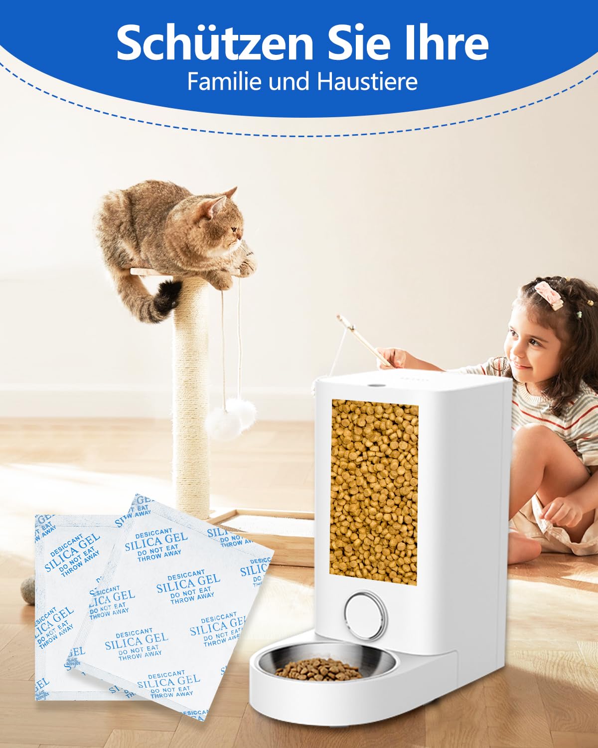 8 Stück Trockenmittel Kompatibel mit PETKIT Futterautomat, Trockenmittel-Alternativen für Futterautomat für Katze und Hund