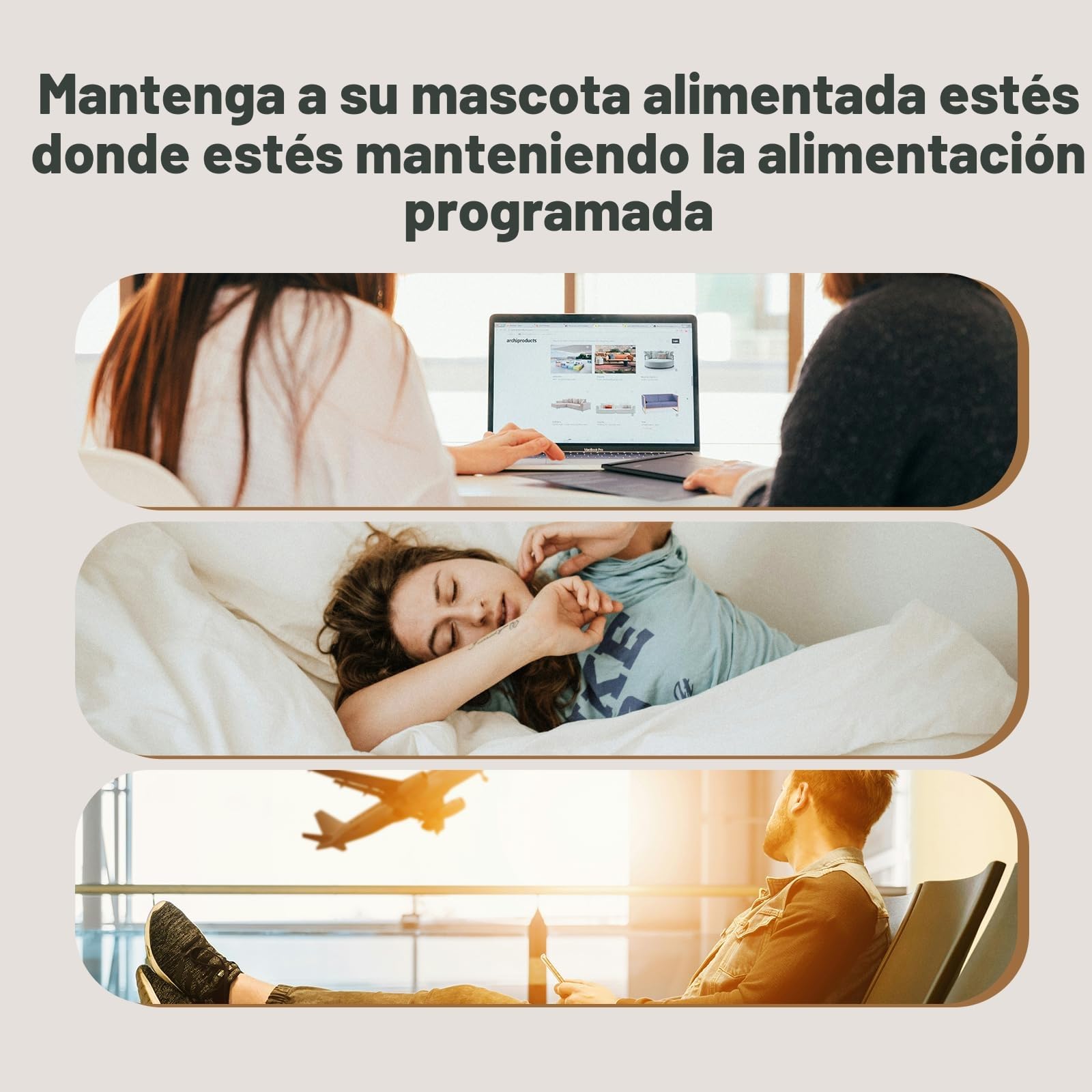 IMIPAW Comedero Gato Automatico - Dispensador Comida con Dos Cuencos, Temporizador Programable para Gatos y Perros con Bolsa Desecante, 1-6 Comidas al Día, 1-20 Porciones por Comida- 4L