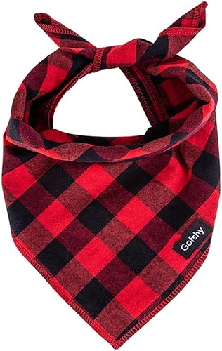 Vista 9 de Bandana para Perro Otoño Pequeño-Naranja Marrón Bufanda para Perro Estampado Buffalo Plaid Babero Ajustable Pañuelo Accesorios para Perros Pequeños