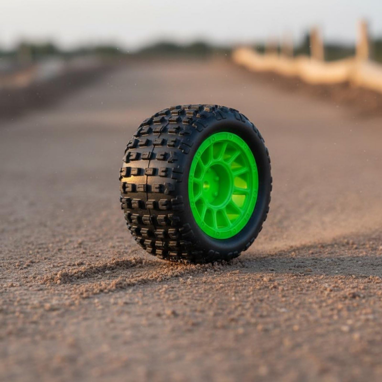 4 Stück RC Auto Reifen Modellreifen Rädersatz Profil Geländegängigkeit Material für 1/18 Wiese Schotter Strecke, Schwarz