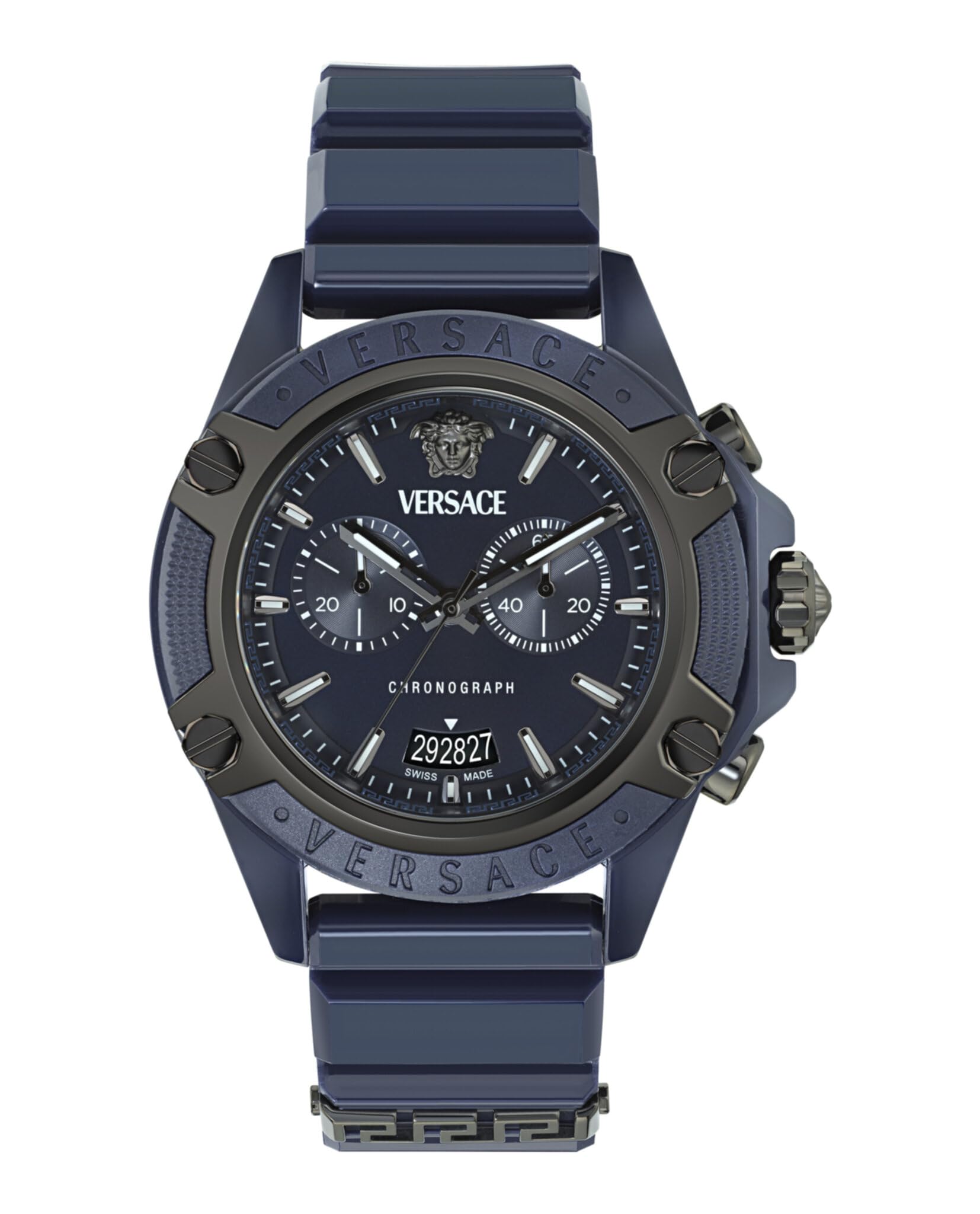 Versace Men's Chronograph Swiss Quartz Watch with Plastic Strap VE8P00624