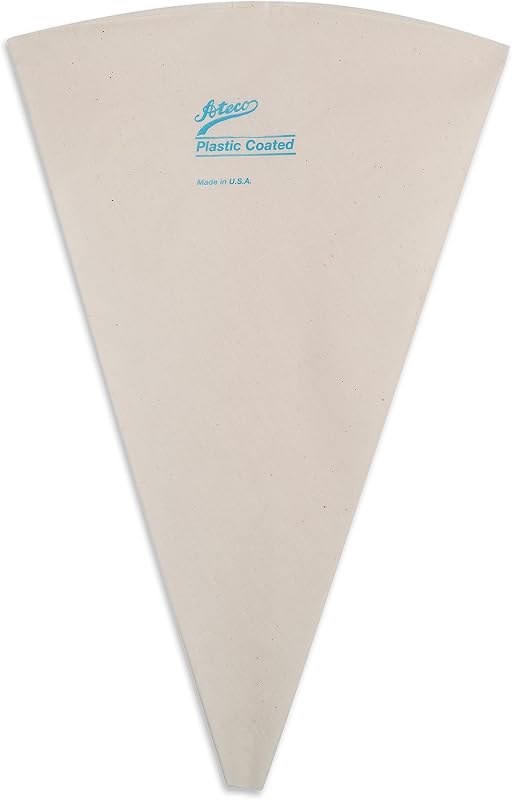 Ateco Bolsa decorativa de lona recubierta de plástico, 8 pulgadas, reutilizable, fabricada en Estados Unidos
